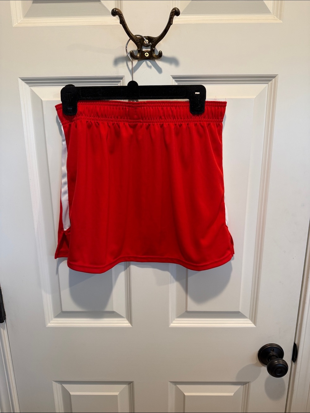 Nike Red Athletic Skirt with White Side Panels - Picture 3 of 8